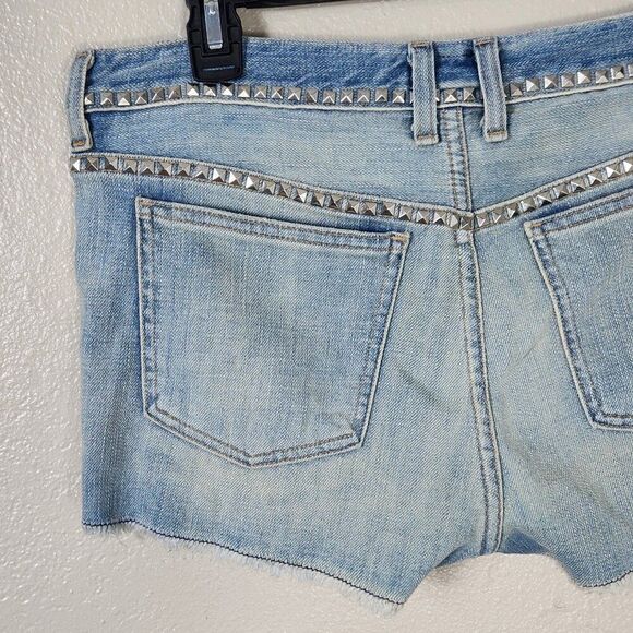 Current/Elliot The Boyfriend Short Silver Stud Wash No. 6007.-0001 Size 27 NWT - Picture 8 of 16